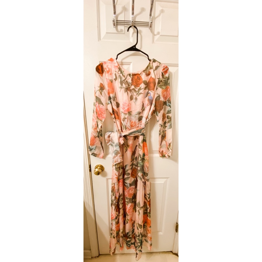 Floral Print Elegant Maxi Dress